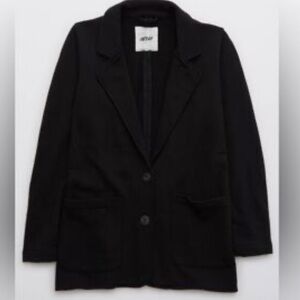 AERIE Black Button Down  Jacket